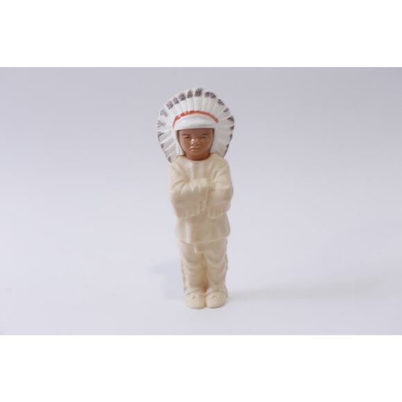 Cellophane, Native American, Indian, Chief, PVC Figure, Vintage, Toy, Collectibl - Picture 1 of 3